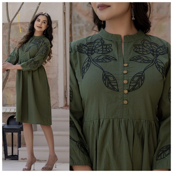 Green Floral Frock