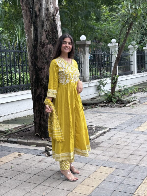 Yellow Anarkali Kurta Set