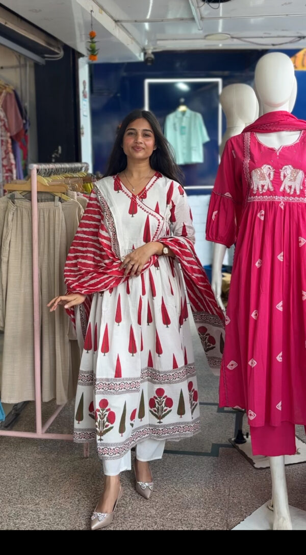 Floral Printed Anarkali Kurta